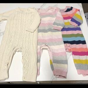 Baby Gap Sweater Jumpsuits-Lot Of 3 Jumpsuits